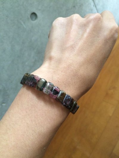 画像4: 台北　Multicolor tourmaline rectangle  bracelet