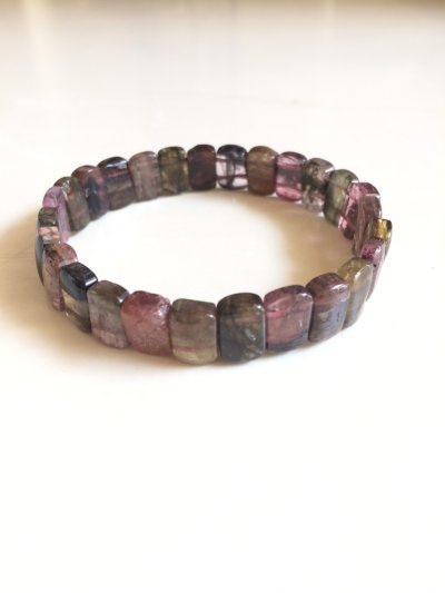 画像3: 台北　Multicolor tourmaline rectangle  bracelet