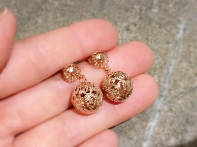 画像4: ピンクゴールドボールピアス コルドバ