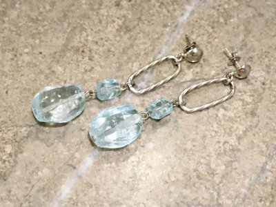 画像3: ライトブルーガラスピアス　セビリア