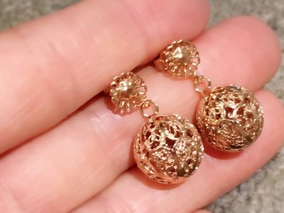 画像5: ピンクゴールドボールピアス コルドバ