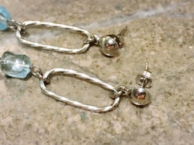 画像4: ライトブルーガラスピアス　セビリア