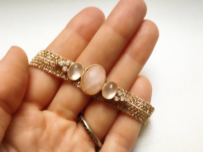 画像4: ニース ローズクォーツ&ムーンストーン ブレスレット