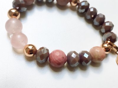 画像5: ニース ローズクォーツ&ロードナイトブレスレット
